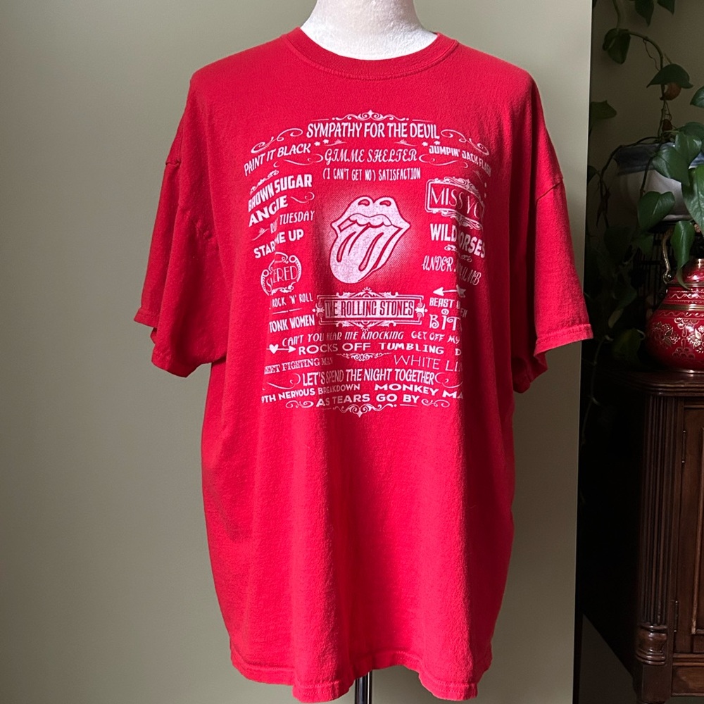 The Rolling Stones Red Graphic Short Sleeve Tee